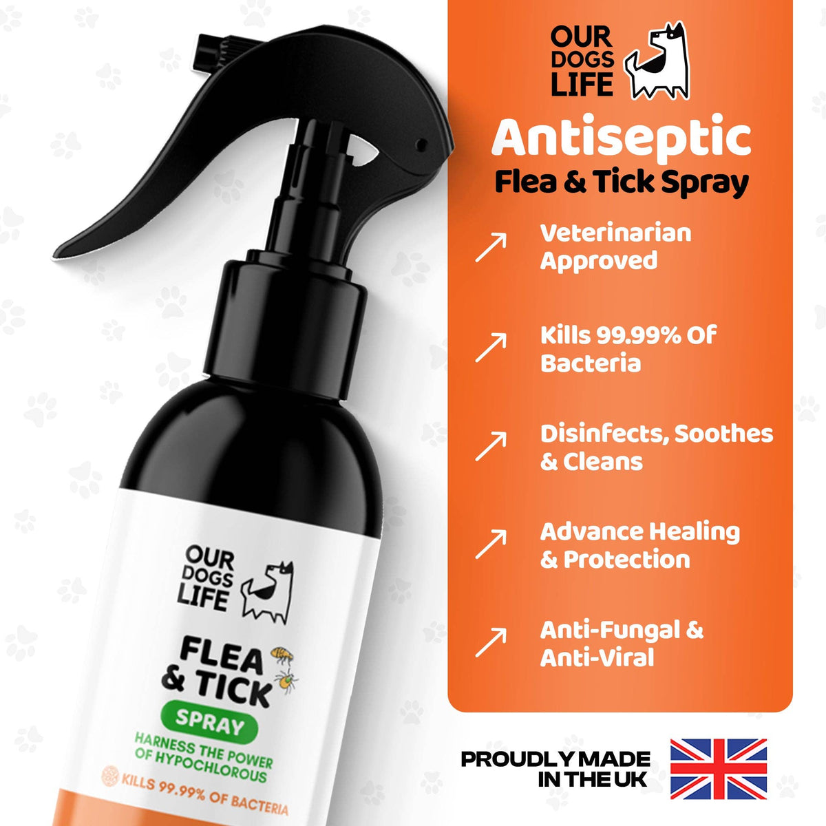 OURPETSLIFE SPRAY NA PCHŁY I KLESZCZE DLA PSÓW