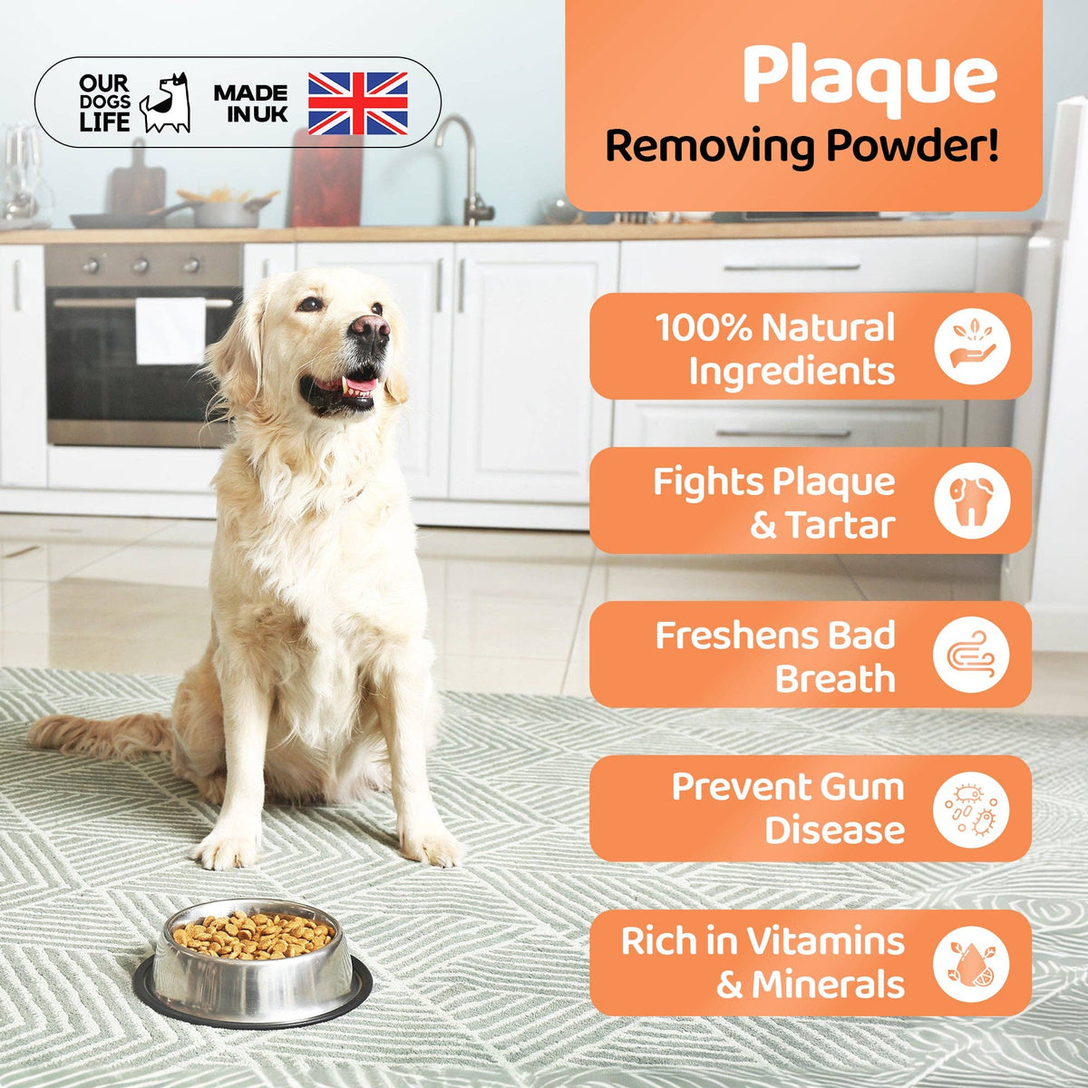 OURPETSLIFE PREPARAT DO USUWANIA PŁYTKI NAZĘBNEJ DLA PSÓW 500 G