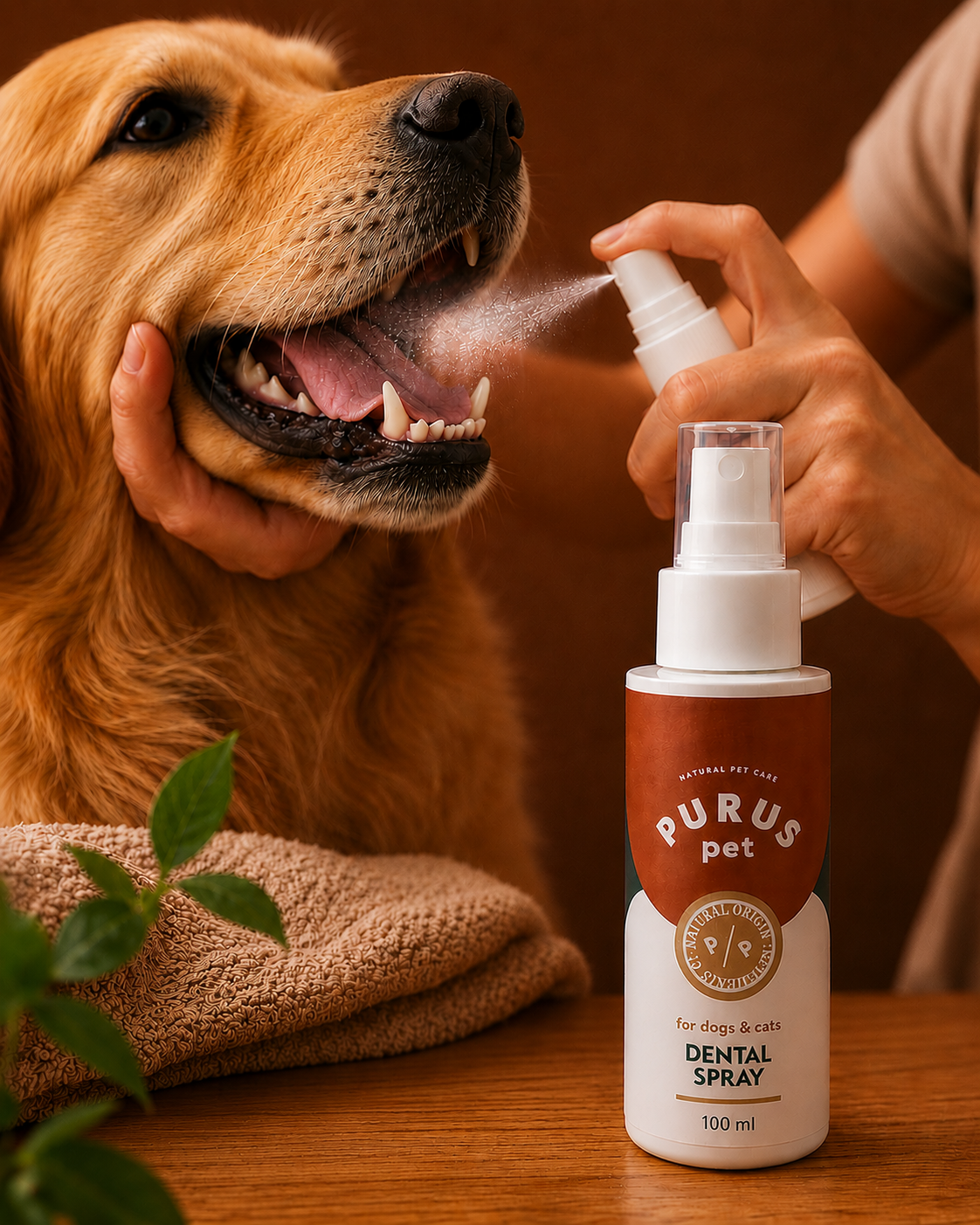 PURUS PET SPRAY DENTYSTYCZNY DLA PSÓW I KOTÓW – ŚWIEŻY ODDECH 100 ML