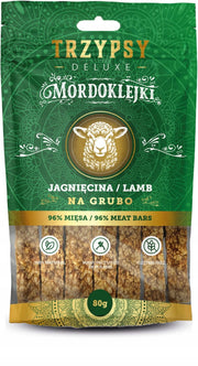 HAPPY SNACKY TRZYPSY DLA PSA MORDOKLEJKI Z JAGNIĘCINY 70G