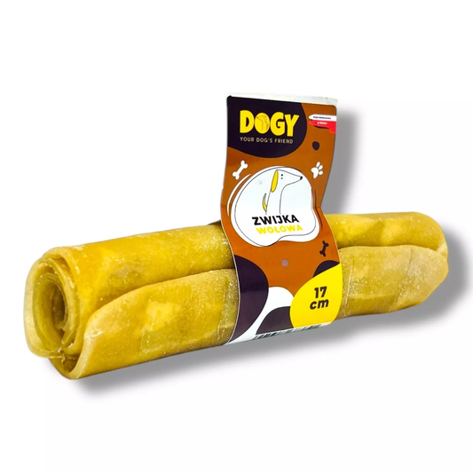 DOGY ZWIJKI WOŁOWE 17CM DLA PSA 100% SKÓRA WOŁOWA
