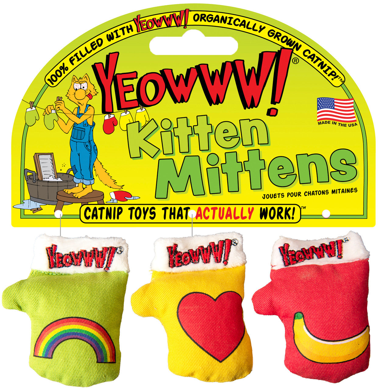 YEOWWW! KITTEN MITTENS - 3 PACK