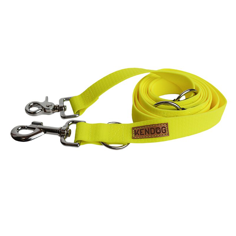 KENDOG SMYCZ PRZEPINANA PVC YELLOW 200CM