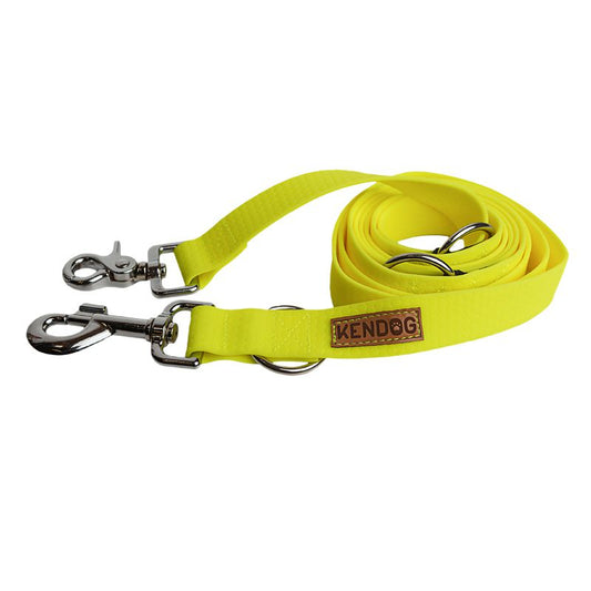 KENDOG SMYCZ PRZEPINANA PVC YELLOW 200CM