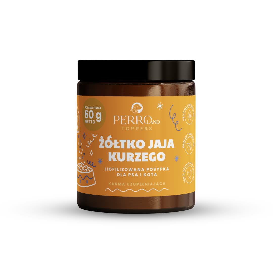 PERRO TOPPERS ŻÓŁTKO JAJA KURZEGO LIOFILIZOWANE 60g