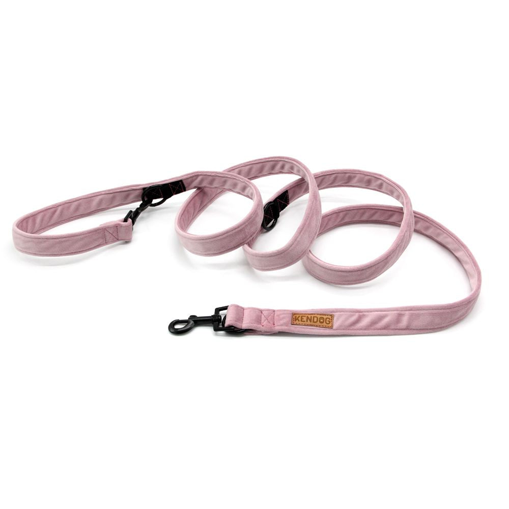 KENDOG SMYCZ PRZEPINANA VELVET PINK 300CM