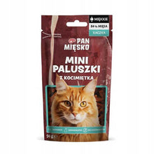 PAN MIĘSKO PRZYSMAKI DLA KOTA MINI PALUSZKI KACZKA Z KOCIMIĘTKĄ 50G