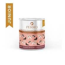 PERRO JUNIOR MOKRA KARMA DLA PSA WIEPRZOWINA Z MARCHEWKĄ 850G