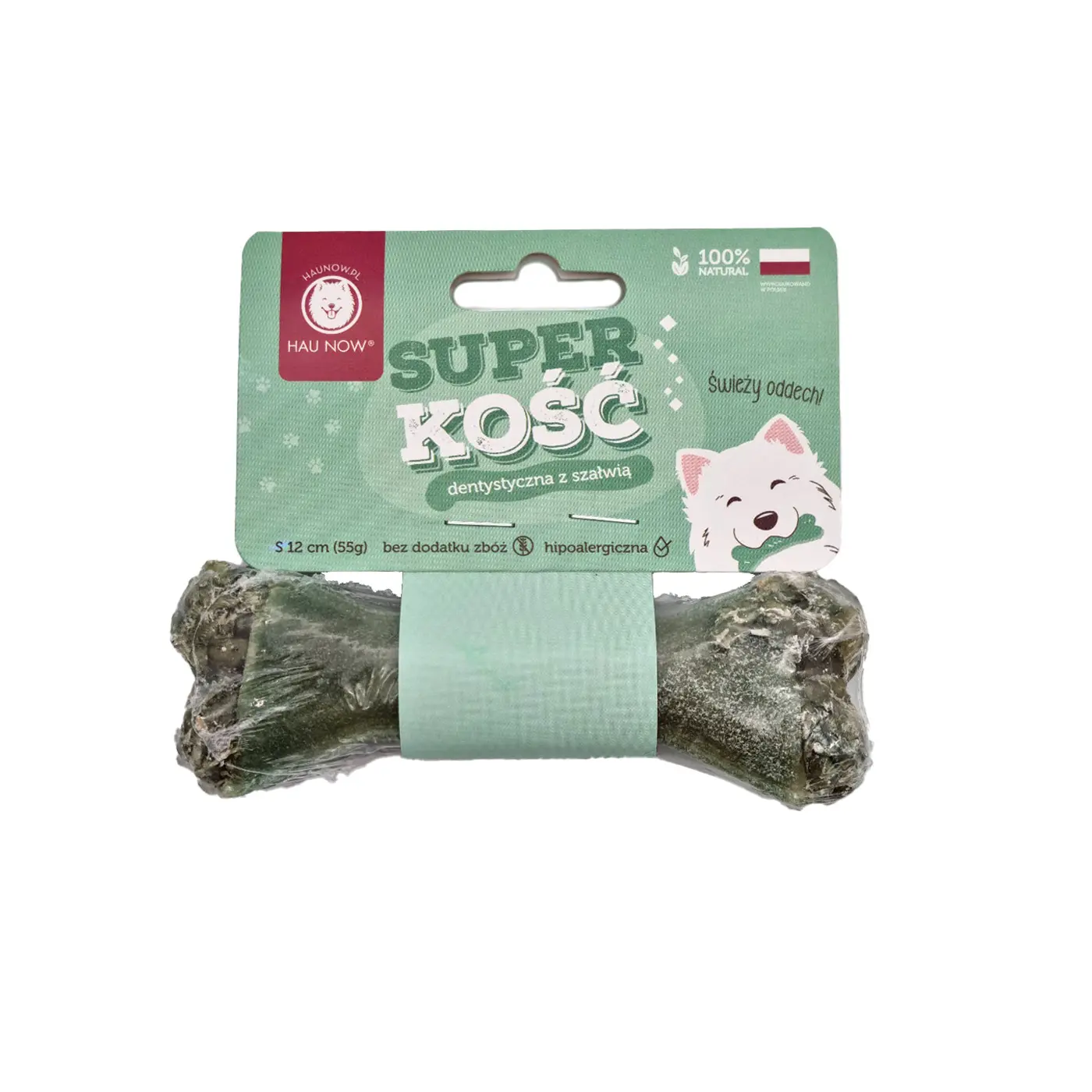 HAUNOW SUPER KOŚĆ GRYZAK DLA PSA DENTYSTYCZNY Z SZAŁWIĄ S