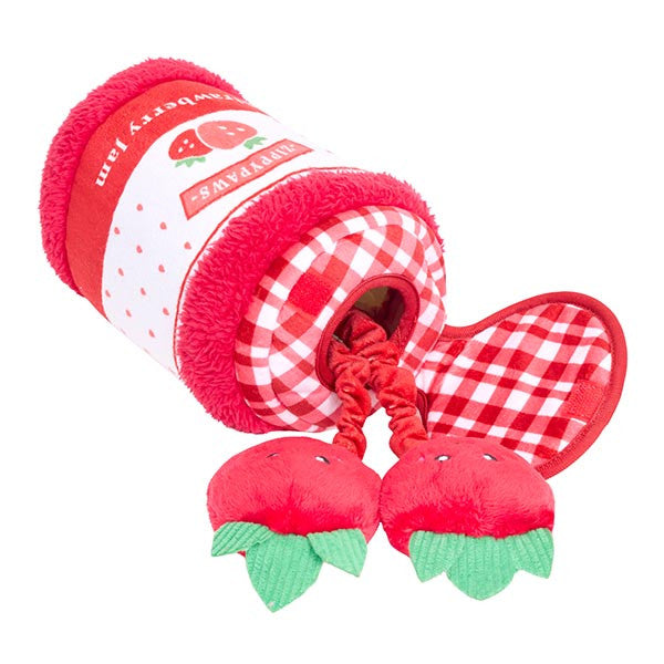 ZIPPY PAWS BUNGEE BURROW STRAWBERRY JAM JAR