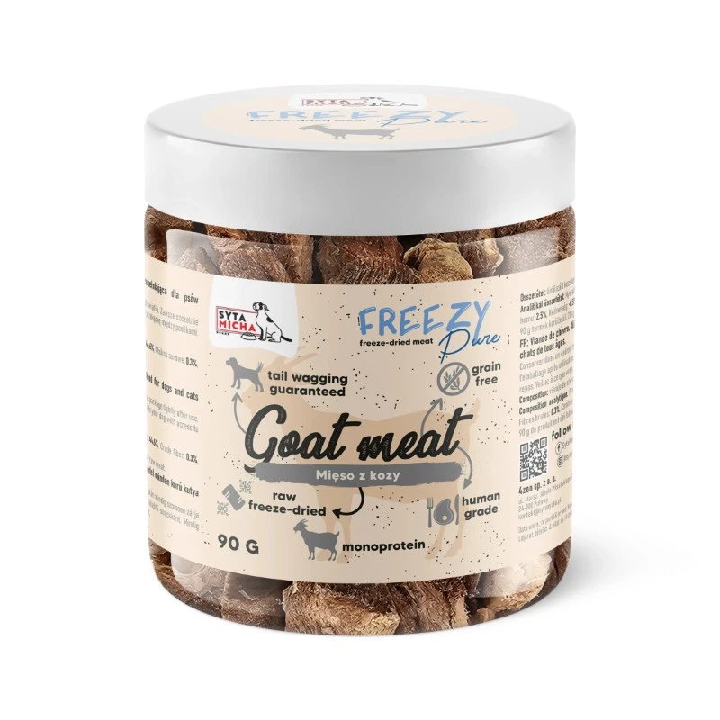 SYTA MICHA FREEZY PURE PRZYSMAKI DLA PSA LIO MIĘSO Z KOZY 90G