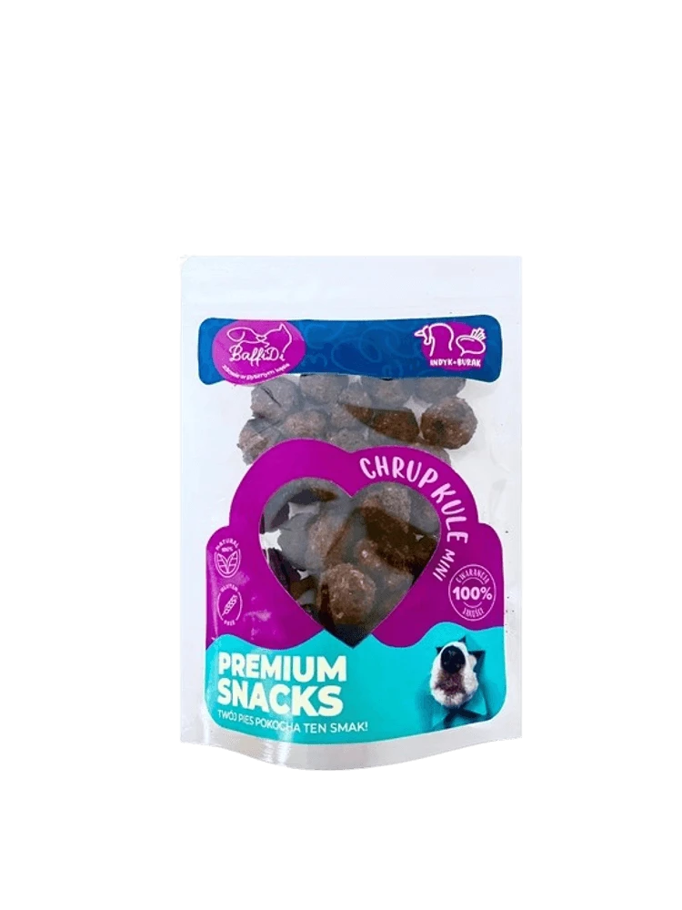 BAFFIDI CHRUPKULE MINI PRZYSMAKI DLA PSA INDYK Z BURAKIEM 100G