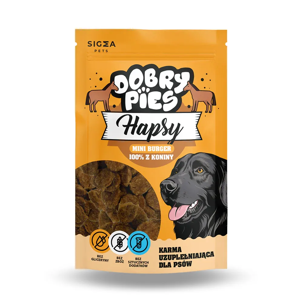 DOBRY PIES HAPSY MINI BURGER 100% Z KONIA 100G