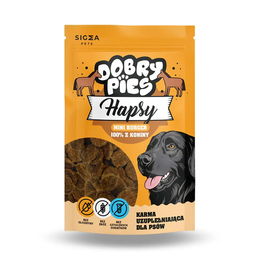 DOBRY PIES HAPSY MINI BURGER 100% Z KONIA 100G