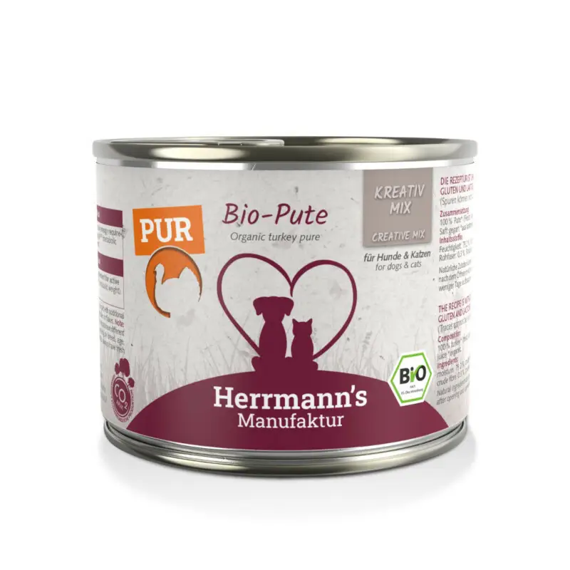 HERRMANN'S MANUFAKTUR MOKRA KARMA DLA PSA MOKRA KARMA DLA KOTA TURKEY INDYK 200G