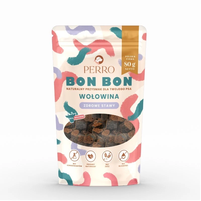 PERRO BON BON PRZYSMAKI DLA PSA WOŁOWINA 80G