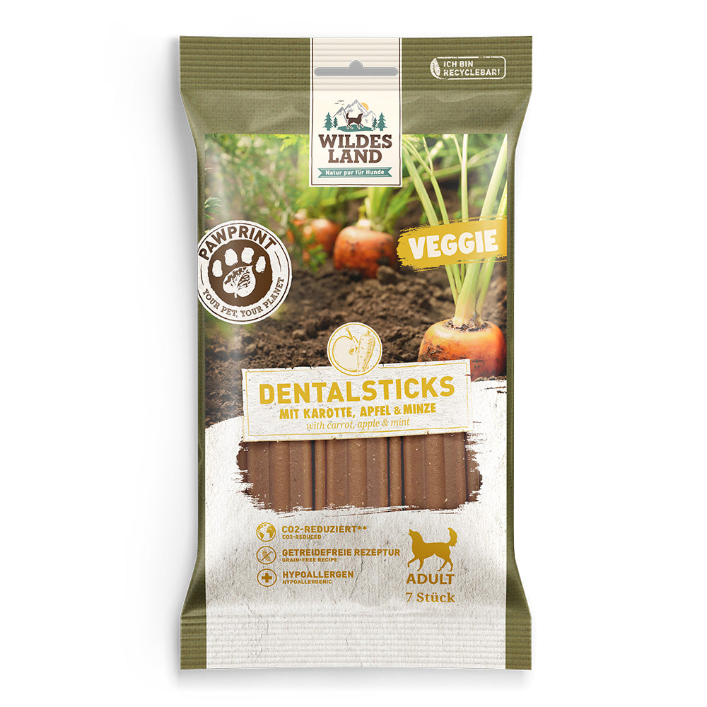 WILDES LAND DOG PAW PRINT VEGGIE DENTAL STICKS 180G