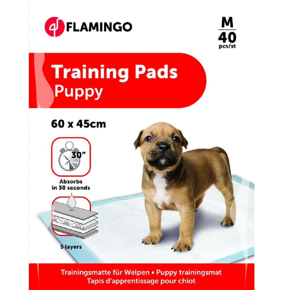 FLAMINGO TRAINING PAD BAMBOO PADU M 60X45CM 40PCS