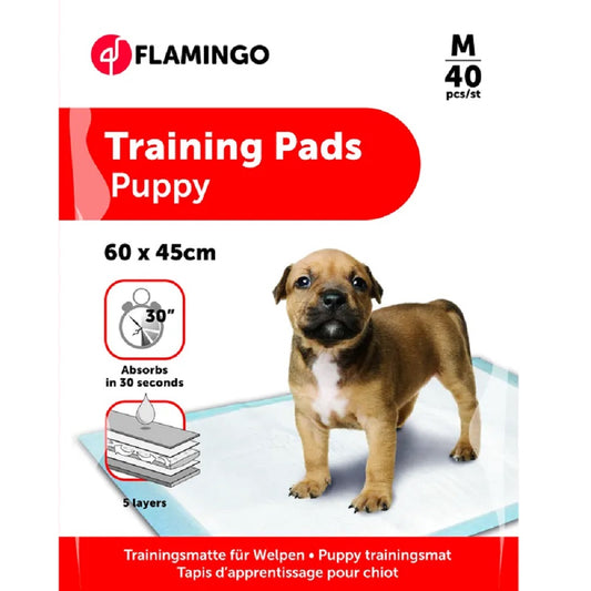 FLAMINGO TRAINING PAD BAMBOO PADU M 60X45CM 40PCS