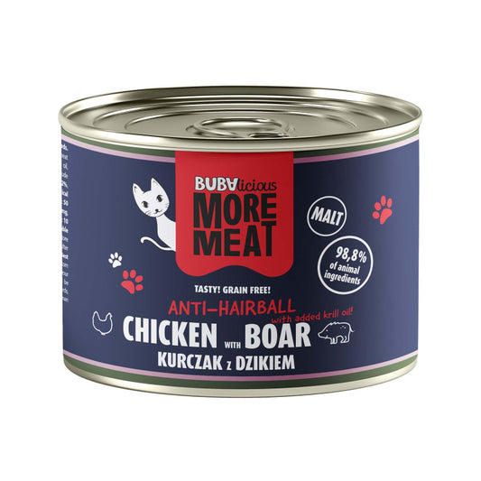 BUBALICIOUS MOKRA KARMA DLA KOTA 185G HAIRB KURA DZIK