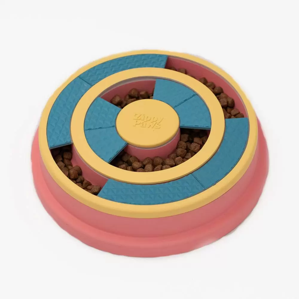 ZIPPY PAWS SMARTYPAWS PUZZLER FEEDER BOWL WAGGING WHEEL