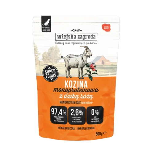 WIEJSKA ZAGRODA MONO MOKRA KARMA PIES KOZINA 500G