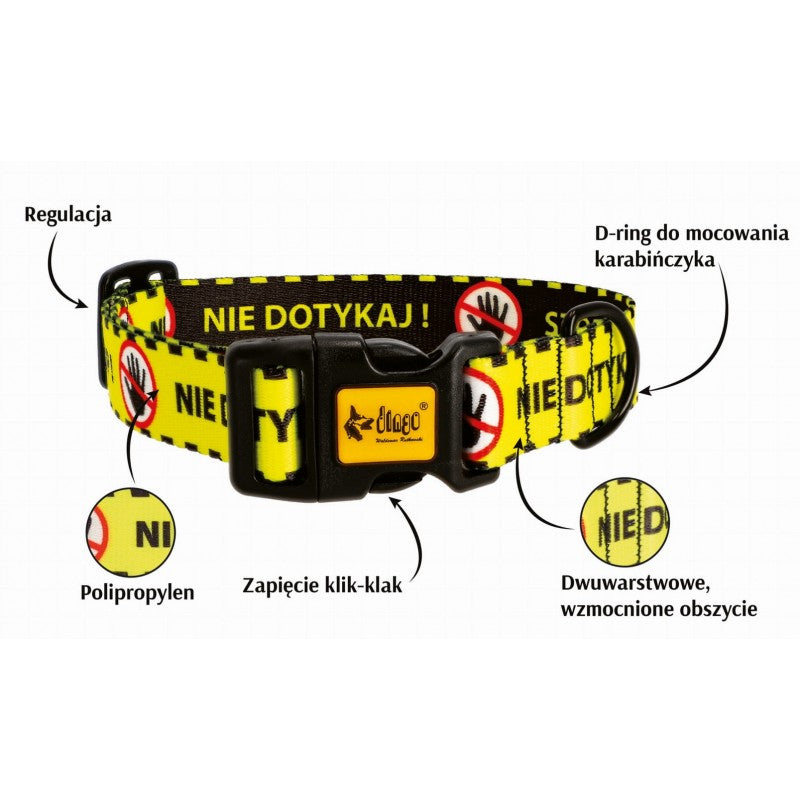 DINGO OBROŻA DLA PSA REGULOWANA CITY - NIE DOTYKAJ 4,0 X 75 CM