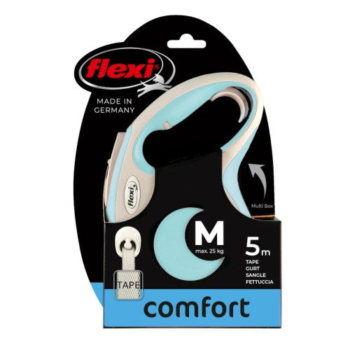 FLEXI NEW COMFORT M SMYCZ AUTOMATYCZNA TAPE 5M JASNONIEBIESKA
