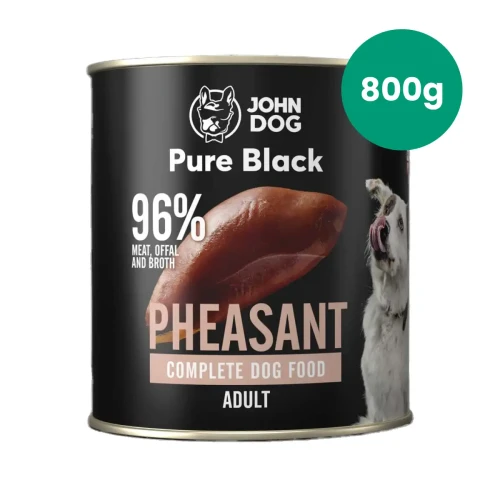 JOHN DOG PURE BLACK MOKRA KARMA DLA PSA BAŻANT 800 G