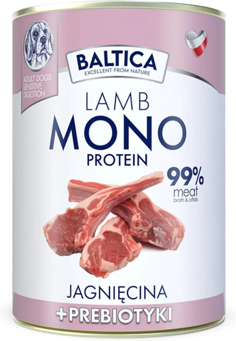 BALTICA MONO MOKRA KARMA PIES LAMB & PREBIOTICS 400G