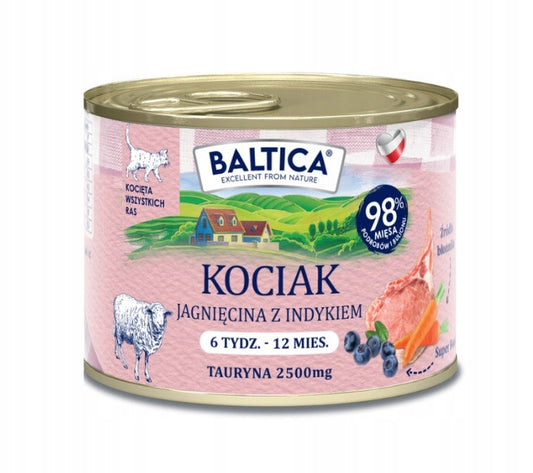 BALTICA KARMA MOKRA KOCIAK JAGNIĘCINA Z INDYKIEM 185G