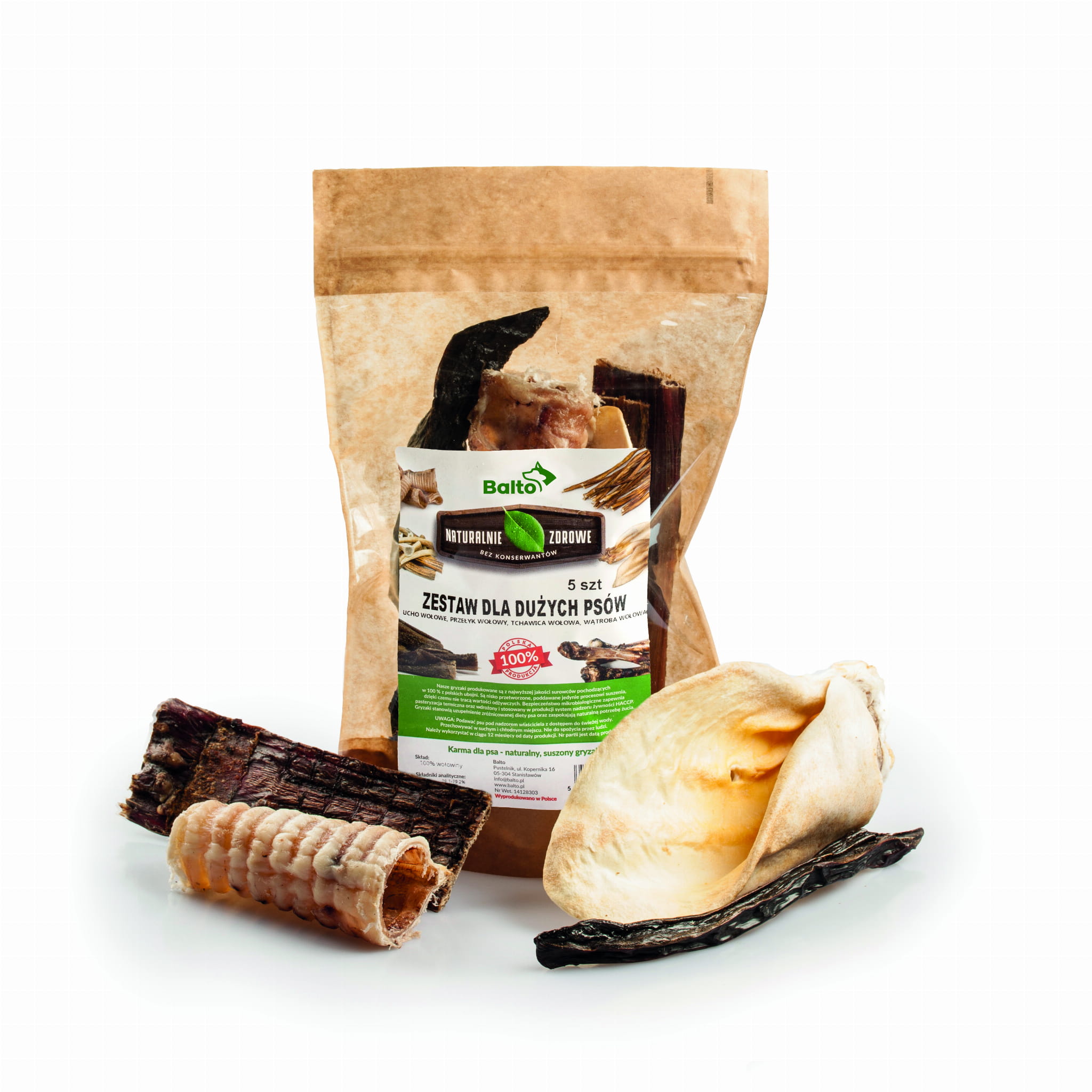 BALTO PREMIUM GRYZAK DLA PSA ZESTAW DLA DUŻYCH PSÓW