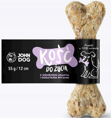 JOHN DOG KOŚĆ Z SIEMIENIEM LNIANYM I WITAMINAMI 12CM