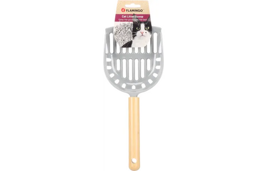 FLAMINGO CAT LITTER SCOOP MINA GREY 32X13X8,5CM