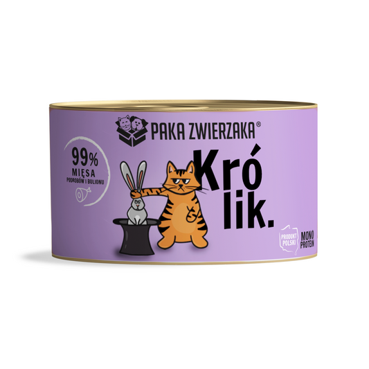 PAKA ZWIERZAKA MOKRA KARMA DLA KOTA KRÓLIK 200G