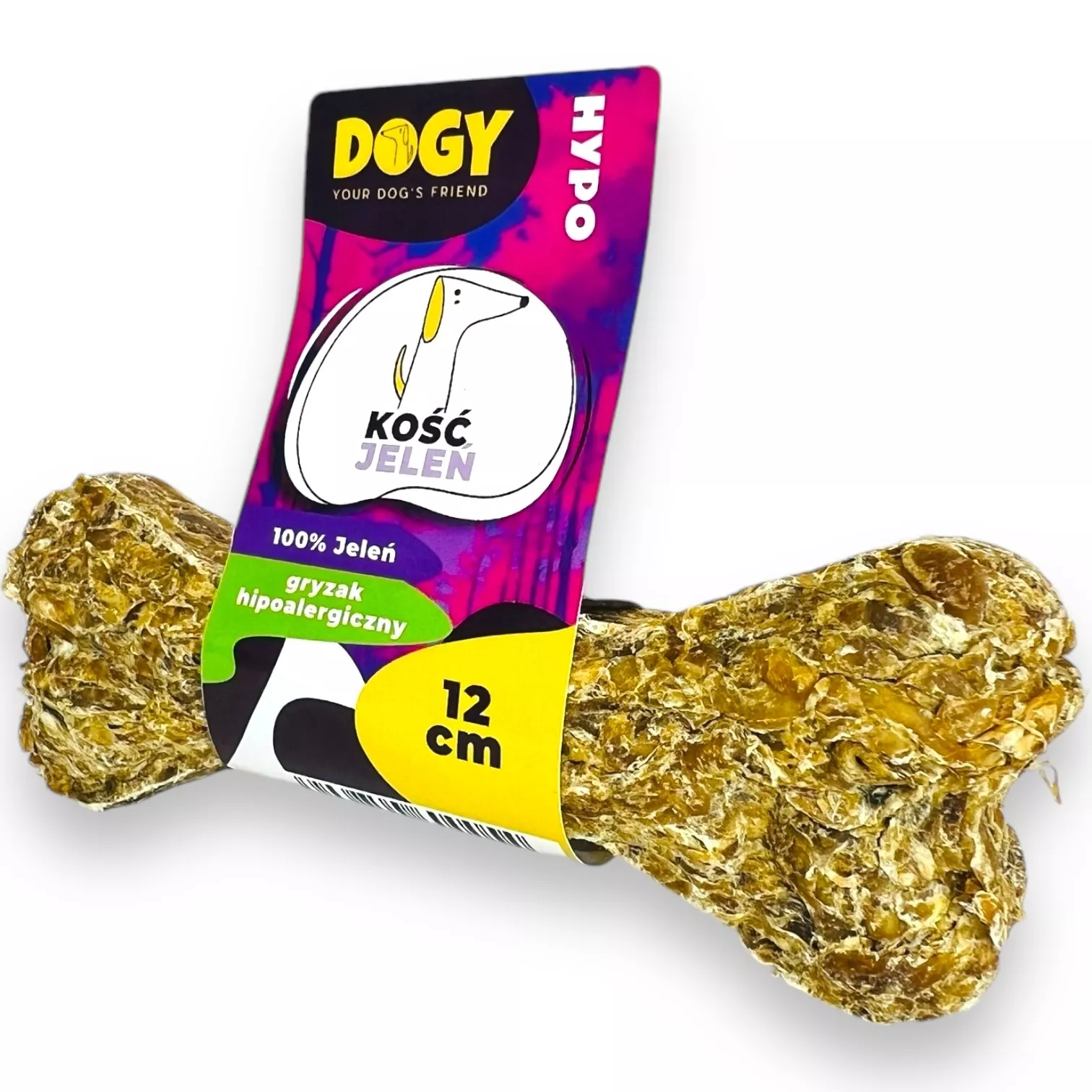 DOGY HYPO KOŚĆ Z JELENIA 12CM - KOŚĆ DO GRYZIENIA I ŻUCIA