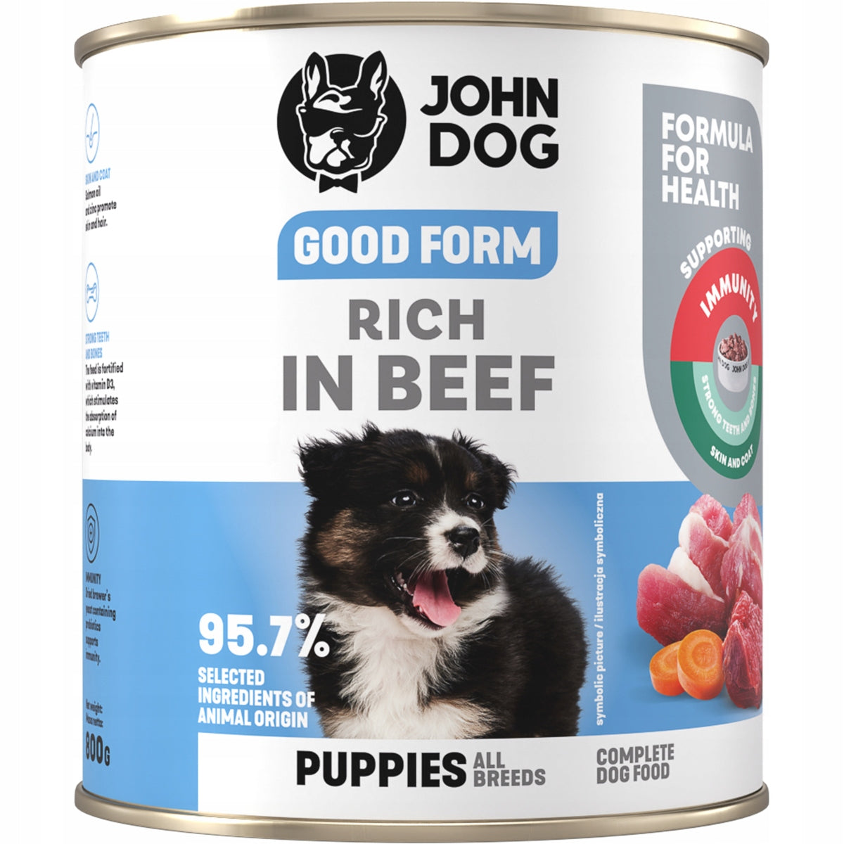 JOHN DOG GOOD FORM MOKRA KARMA PIES JUNIOR BOGATA W WOŁOWINĘ 800G