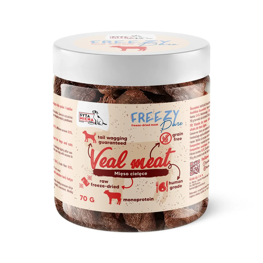 SYTA MICHA FREEZY PURE PRZYSMAKI DLA PSA LIO MIĘSO CIELĘCE 70G