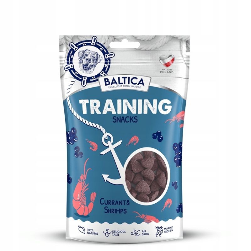 BALTICA EXCELLENT PRZYSMAKI DLA PSA TRAINING SNACKS SHRIMPS&CURRANT 100G