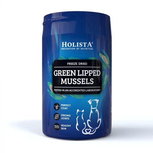 HOLISTA GREEN LIPPED MUSSEL 100G - MAŁŻ NOWOZELANDZKI DLA PSA I KOTA