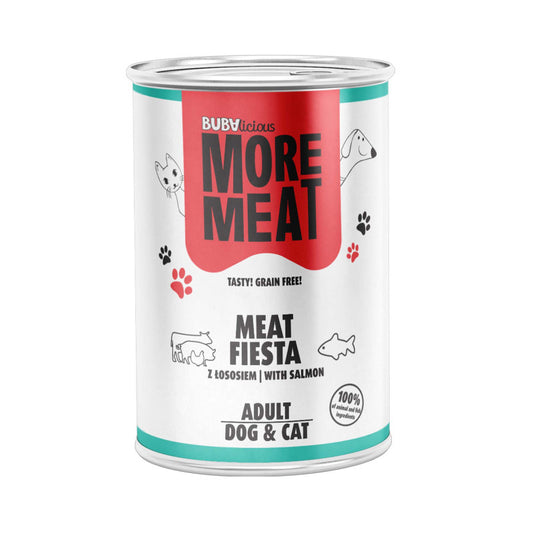 BUBA BUBALICIOUS MEAT FIESTA MOKRA KARMA DLA PSA Z ŁOSOSIEM 400G