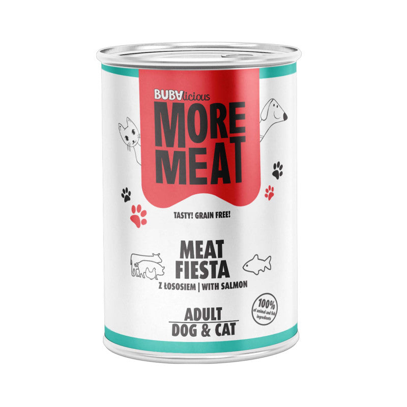 BUBA BUBALICIOUS MEAT FIESTA MOKRA KARMA DLA PSA Z ŁOSOSIEM 400G