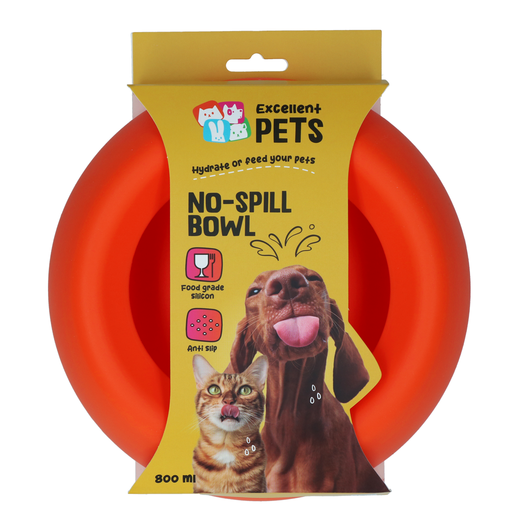 EXCELLENT PETS NO SPILL BOWL ORANGE M - MISKA