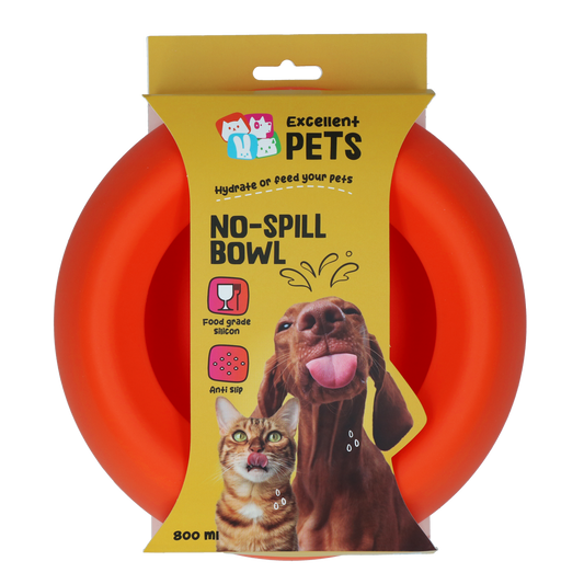 EXCELLENT PETS NO SPILL BOWL ORANGE M - MISKA