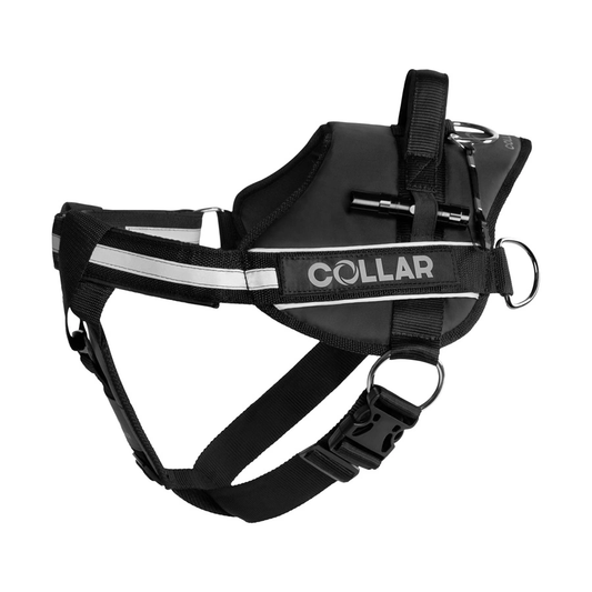 COLLAR SZELKI "DOG EXTREME" "POLICE" №5 Z LATARKĄ (В:85-115CM) CZARNY