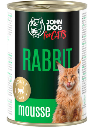 JOHN DOG FOR CATS MOUSSE MOKRA KARMA KOT KRÓLIK 400G