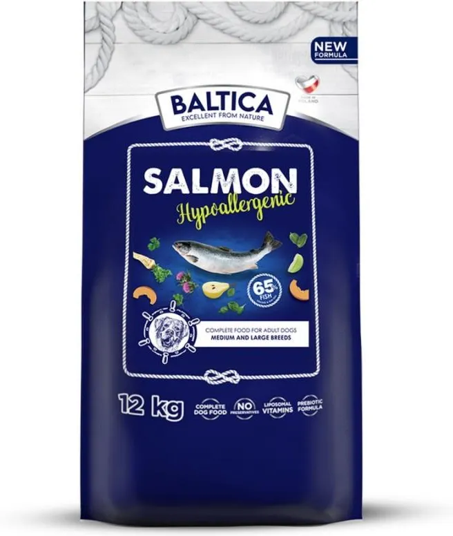 BALTICA HIPOALERGICZNA SUCHA KARMA DLA PSA SALMON M 12KG