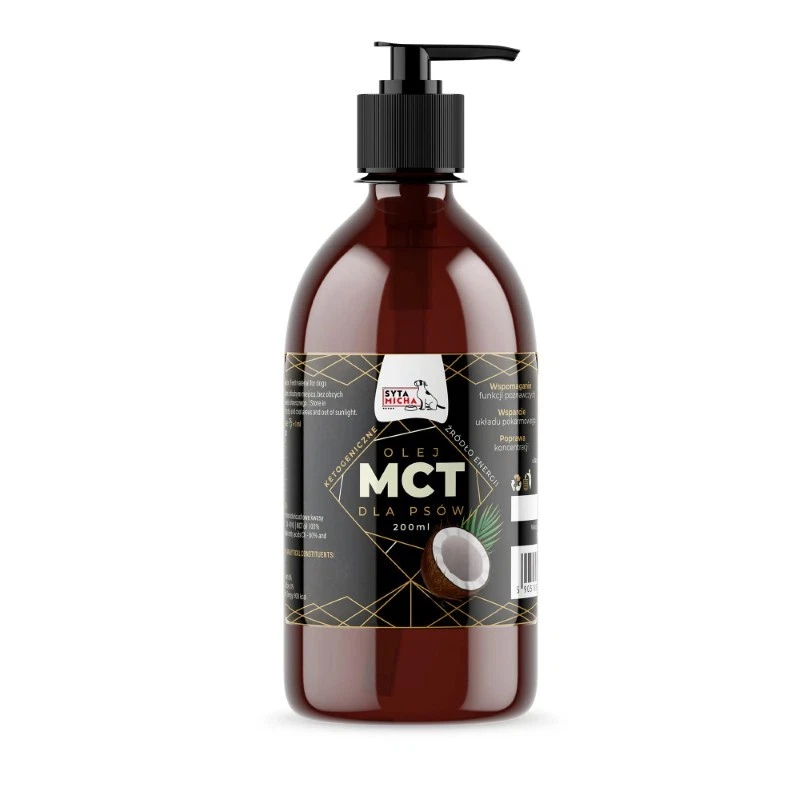 SYTA MICHA – OLEJ MCT DLA PSA 200ML NATURALNY OLEJ KOKOSOWY PREMIUM