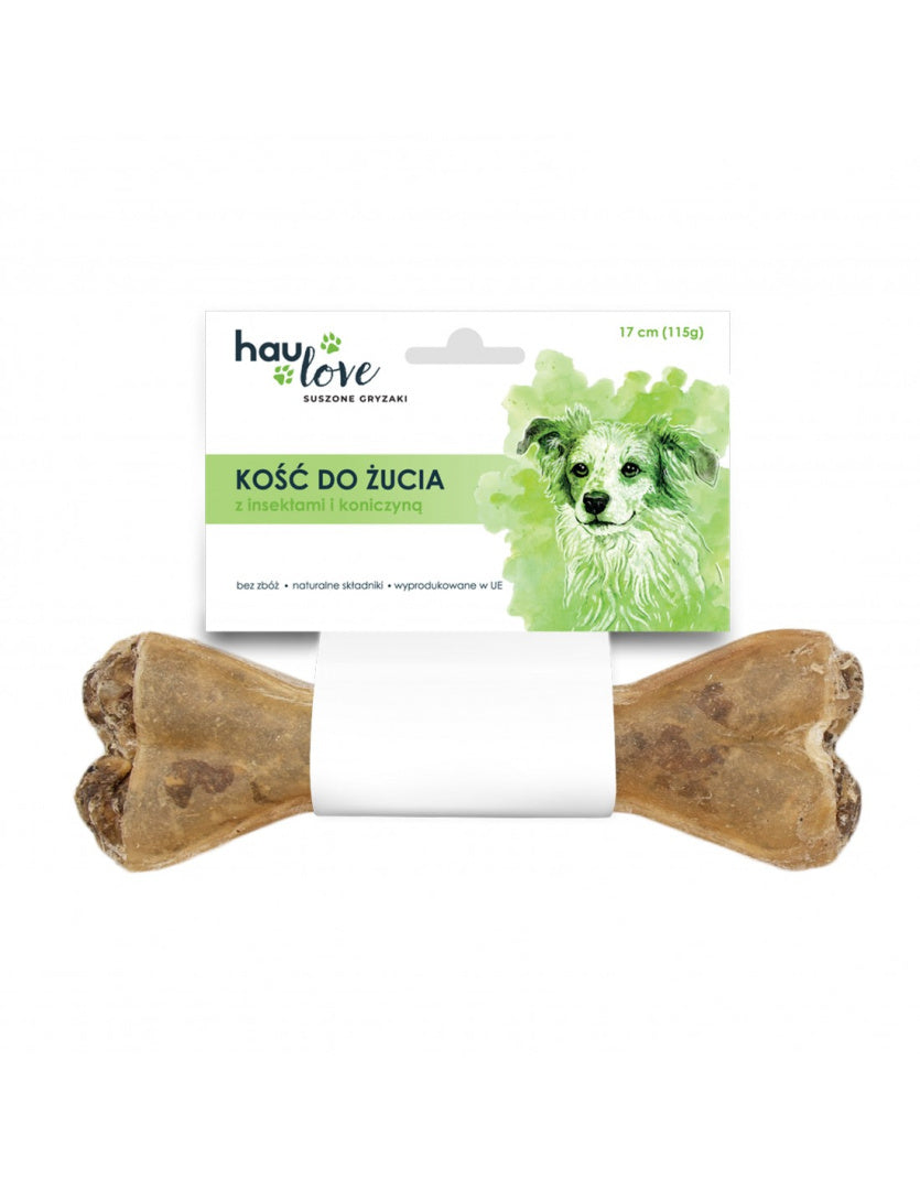 HAULOVE PRZYSMAK DLA PSA KOŚĆ DO ŻUCIA Z INSEKTAMI I KONICZYNĄ 12CM