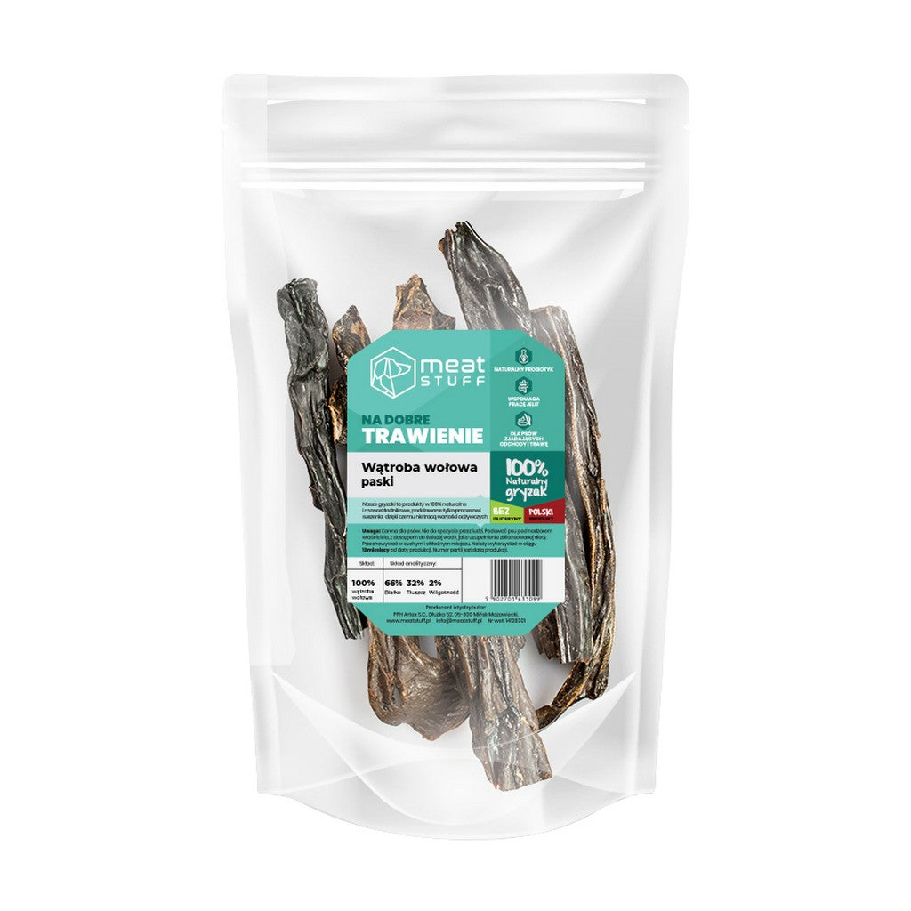 MEATSTUFF GRYZAK DLA PSA WĄTROBA WOŁOWA 250G